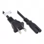 Alcasa P4070-S018 cabo de alimentação preto 1,8 m NEMA 1-15P conector fêmea C7 (P4070-S018)