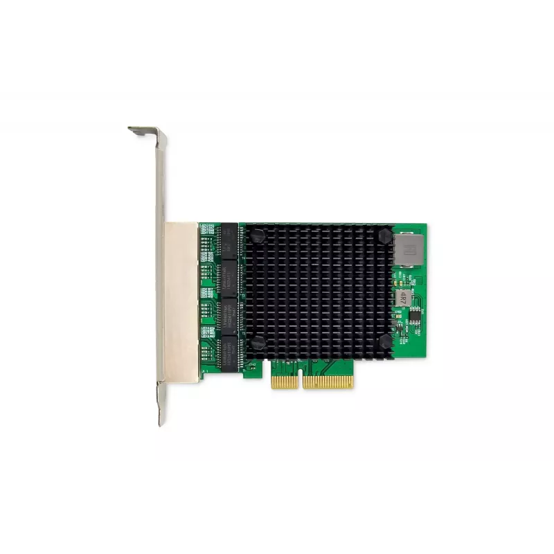 Placa de rede Digitus 4 portas 2,5 Gigabit Ethernet PCI Express chipset Realtek