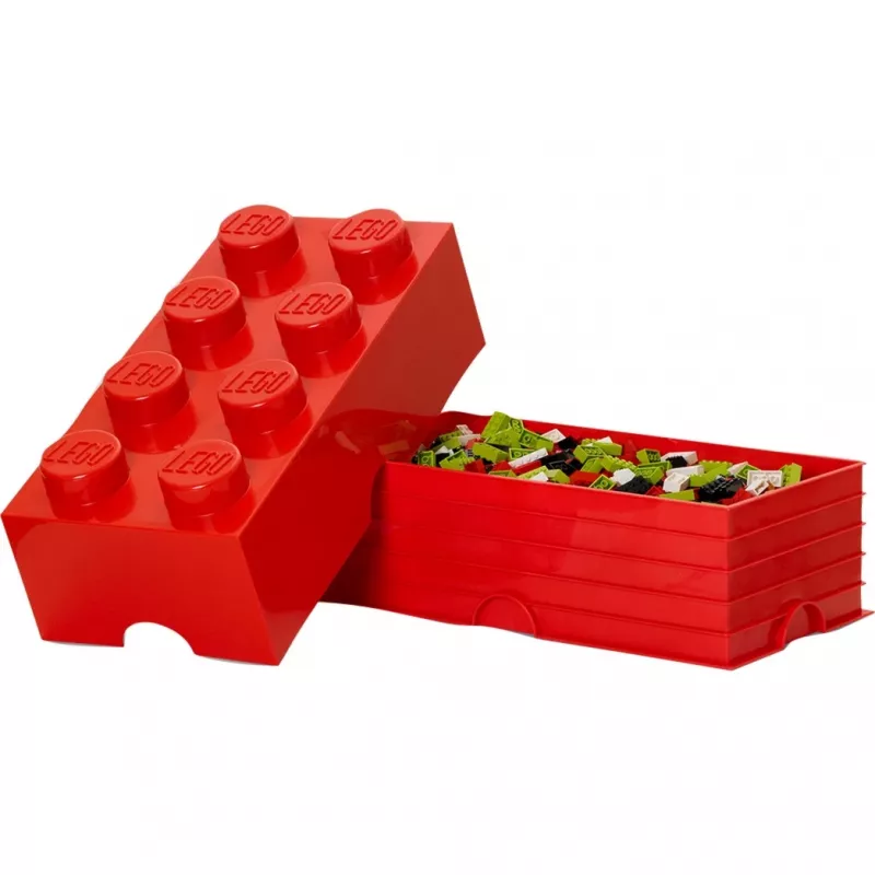 Caixa de armazenamento empilhável Lego 8 vermelha 4004 (40041730)