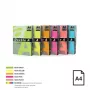 Papel néon colorido Double A, 75g, A4, 500 folhas, Rainbow 4, 5 cores néon