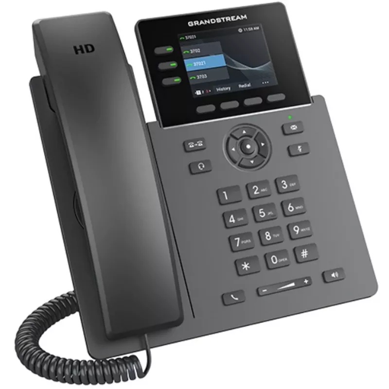 Grandstream Networks GRP2611G Telefone IP Preto 3 linhas TFT