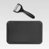 Conjunto de bloco de facas e talheres Maestro MR-1413 – preto, 8 peças, lâminas de aço inoxidável com suporte, porta-rolos de papel