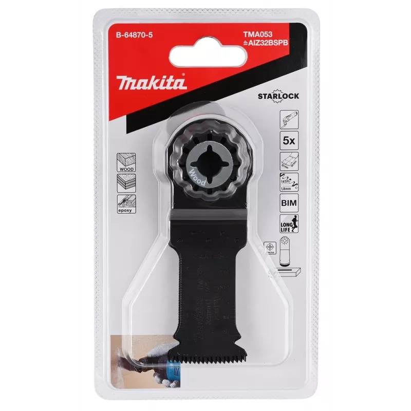 Makita B-64870-5 conjunto de lâminas de serra para corte por imersão, bimetálicas, 5 un.