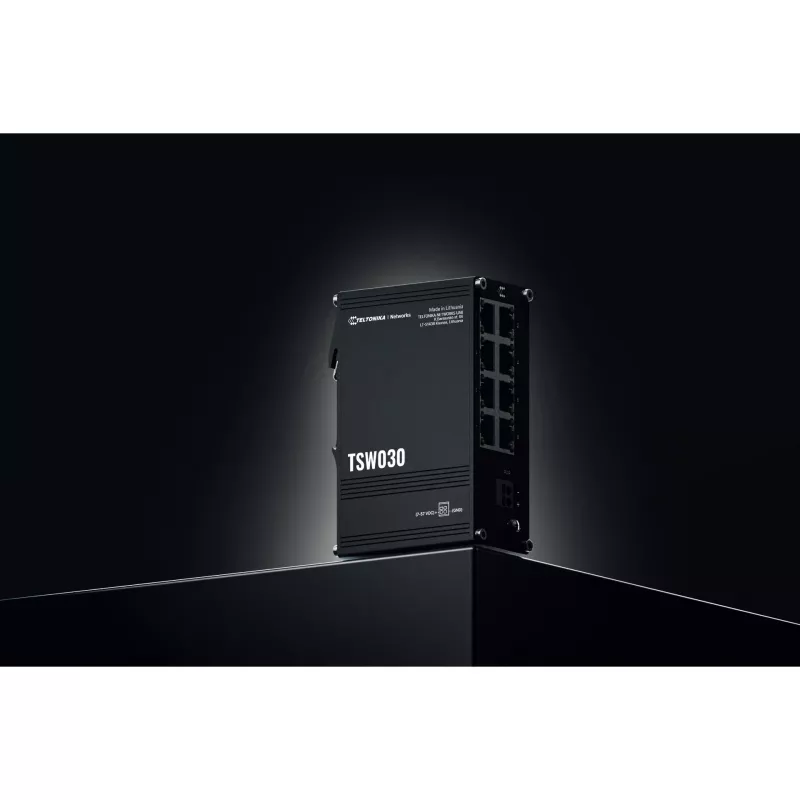 Switch Ethernet industrial Teltonika TSW, não gerido, 8 portas