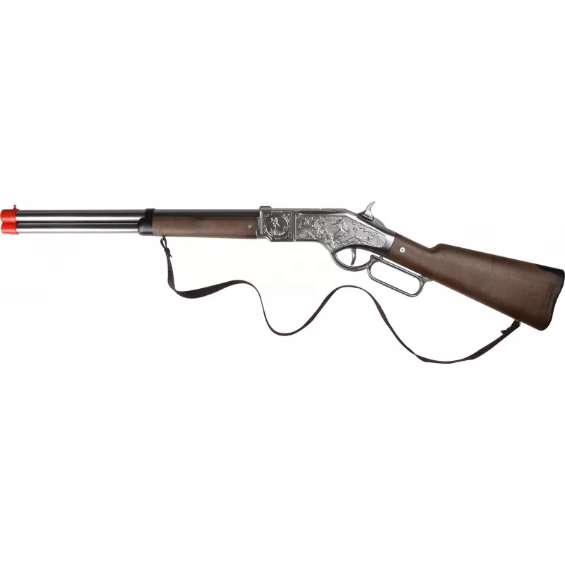 Espingarda de brincar em metal Pulio modelo 15593/0 — capacidade de 8 tiros