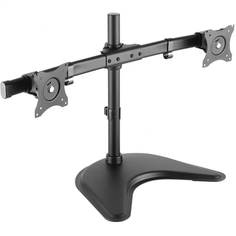 HAGOR HA FS - conjunto de montagem (suporte de mesa) - para 2 ecrãs LCD - preto - tamanho do ecrã: 38-68 cm (15-27)