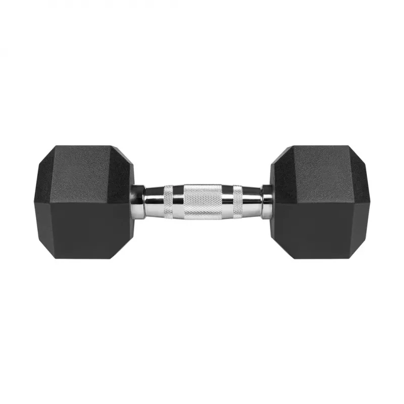 Discos de haltere HEX em ferro fundido revestidos a borracha 2x6 kg REBEL ACTIVE