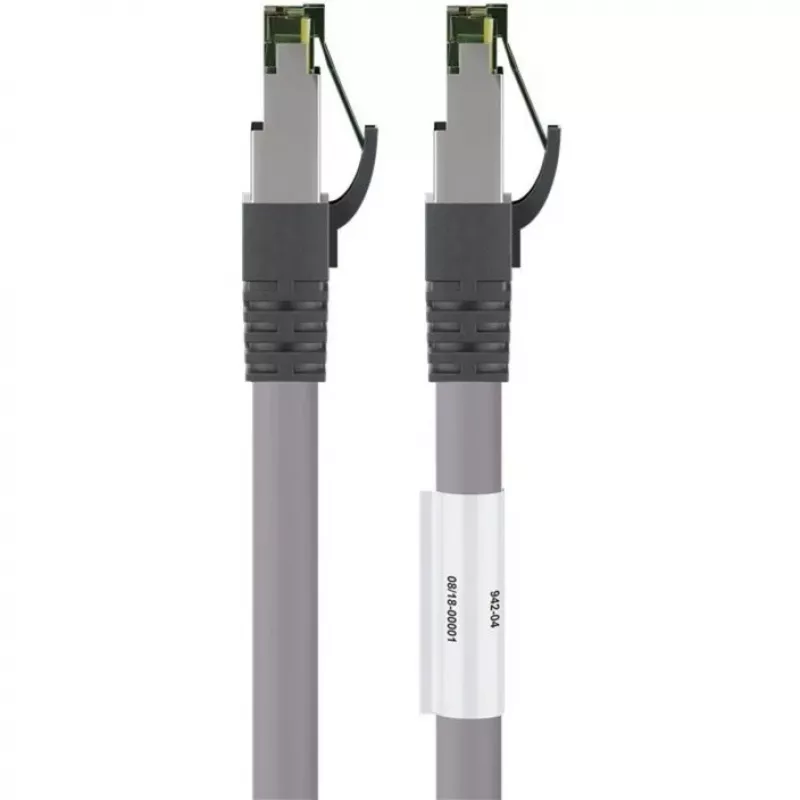 Cabo de rede Goobay CAT 8.1, S/FTP (PiMF), cinzento, 3 m - LSZH sem halogéneos, cobre AWG 24 (55138)