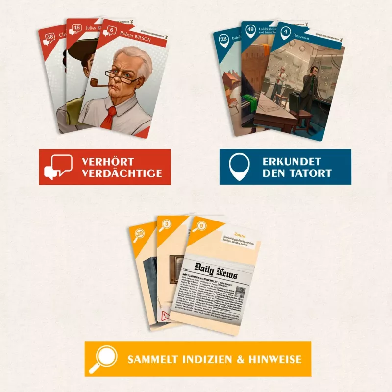 Suspects: Deadly Marathon, jogo de cartas