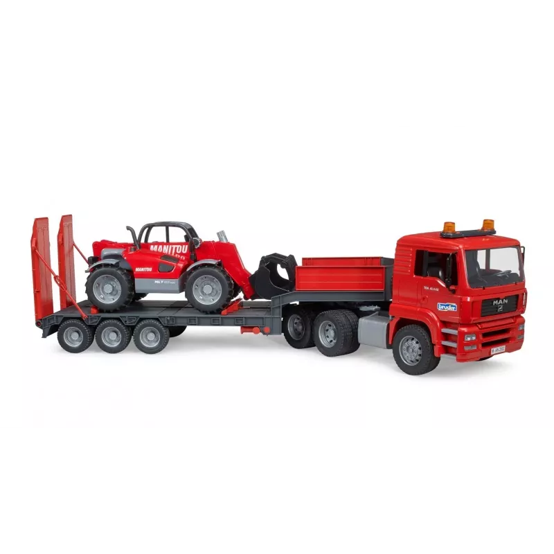 Conjunto de veículos BRUDER MAN TGA camião carregador com carregador Manitou