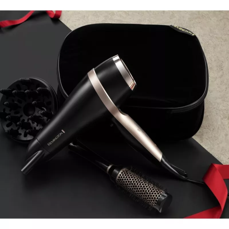 Secador de cabelo Remington Salon Smooth conjunto de presente | D6940GP | 2100 W | número de níveis de temperatura 3 | função iónica | acessório difusor | preto