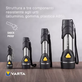 Varta Day Light Key Chain Light - Luz de chaveiro - alumínio - preto - ABS sintético - alumínio - borracha - LED - 1 lâmpada - 12 lm