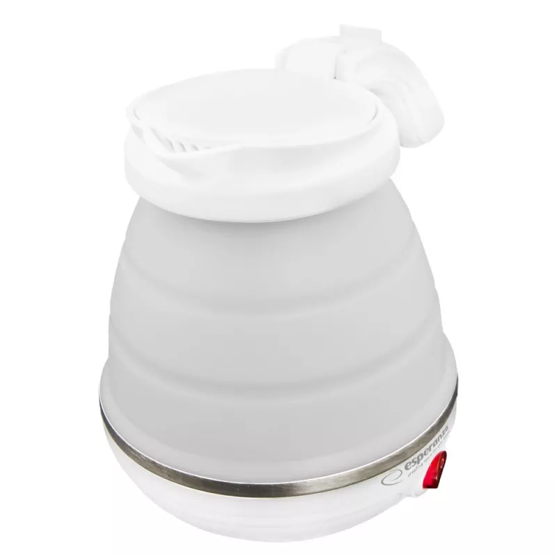 Chaleira elétrica ESPERANZA EKK023 — 0,5 l, 750 W, branco, aço inoxidável e plástico