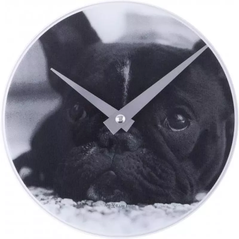 Relógio de parede NeXtime 5173 Little Dog, Ø20 cm, preto