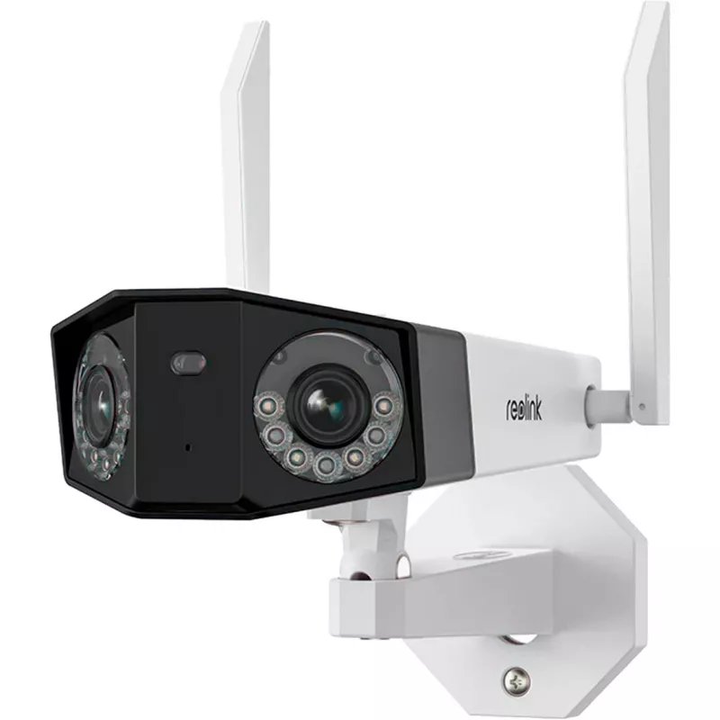 Reolink Duo Series W730 - Câmara Wi-Fi exterior 4K, lente dupla, vista panorâmica de 180°, deteção de pessoas/veículos/animais