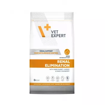 Alimento seco para cães VETEXPERT Veterinary Diet Renal Elimination — adulto, sabor coelho, 8 kg, proteína 15,8 %, gordura 19,5 %