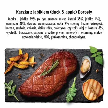 PAKA ZWIERZAKA Pato com Maçã M - Comida seca para cães - 9 kg