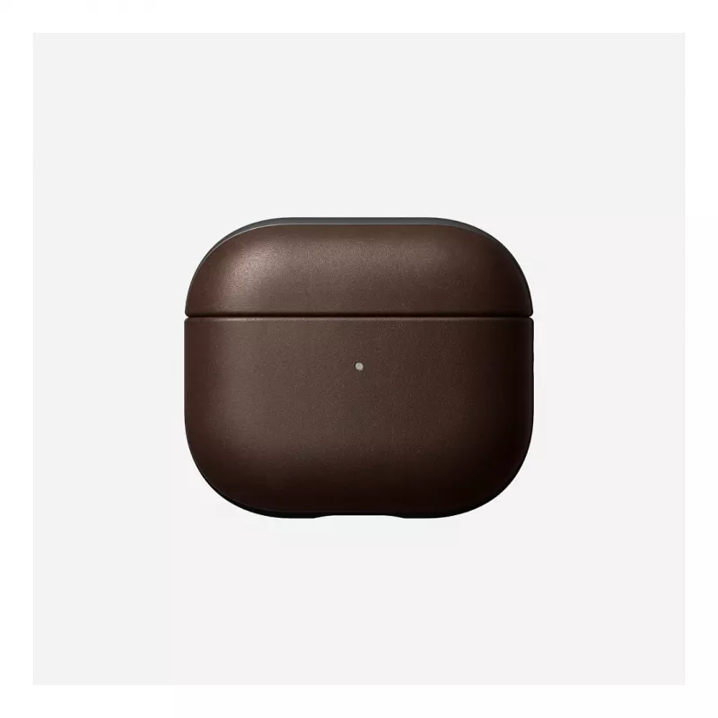 Capa de pele Nomad V3 Rustic Brown para AirPods — proteção em pele para o estojo de carregamento dos AirPods