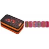 Estojo de lápis Herlitz 50038794 macio poliéster preto laranja 190x115x70 mm