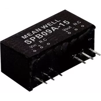 Fonte de alimentação/conversor MEAN WELL SPB09A-05, saída 5 V, 9 W, conforme RoHS, profundidade 24 mm, 5 g