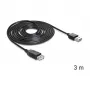 Cabo USB DeLOCK EASY-USB 2.0-A 3 m preto