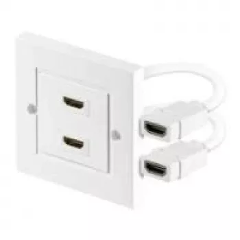 Wentronic Goobay Tomada de parede HDMI™ - 2 x conector fêmea HDMI™ A > 2 x conector fêmea HDMI™ A (51723)