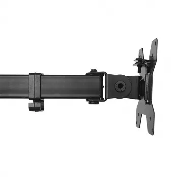 Suporte de secretária Maclean MC-967 para dois monitores em vertical, suporte de ecrã VESA máx. 100x100, 13-27, 2x 9 kg, revestimento em pó, inclinável, rotativo, ajustável