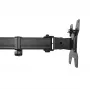 Suporte de secretária Maclean MC-967 para dois monitores em vertical, suporte de ecrã VESA máx. 100x100, 13-27, 2x 9 kg, revestimento em pó, inclinável, rotativo, ajustável