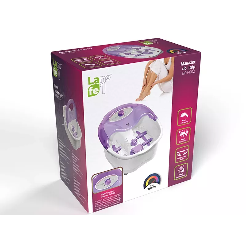 LAFE MFS-002 Massajador de pés com aquecimento e função de bolhas