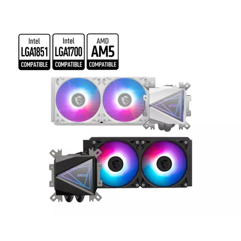 Arrefecedor líquido de processador MSI MAG Coreliquid I240 12 cm branco 1 unid.