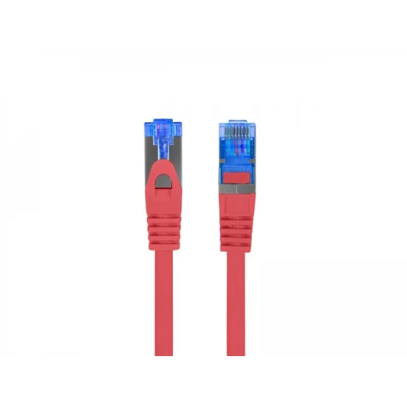 PATCHCORD LANBERG S/FTP CAT.6A 0.5M VERMELHO LSZH
