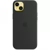 Capa de silicone Apple iPhone 14 Plus com MagSafe – Midnight