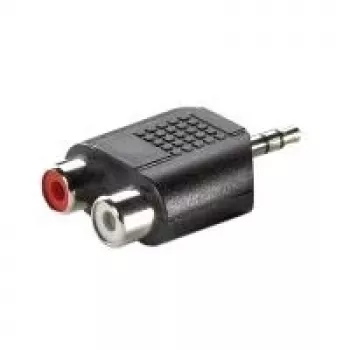 Adaptador 3,5 mm VALUE 3,5 mm macho para 2x RCA fêmea