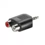 Adaptador 3,5 mm VALUE 3,5 mm macho para 2x RCA fêmea