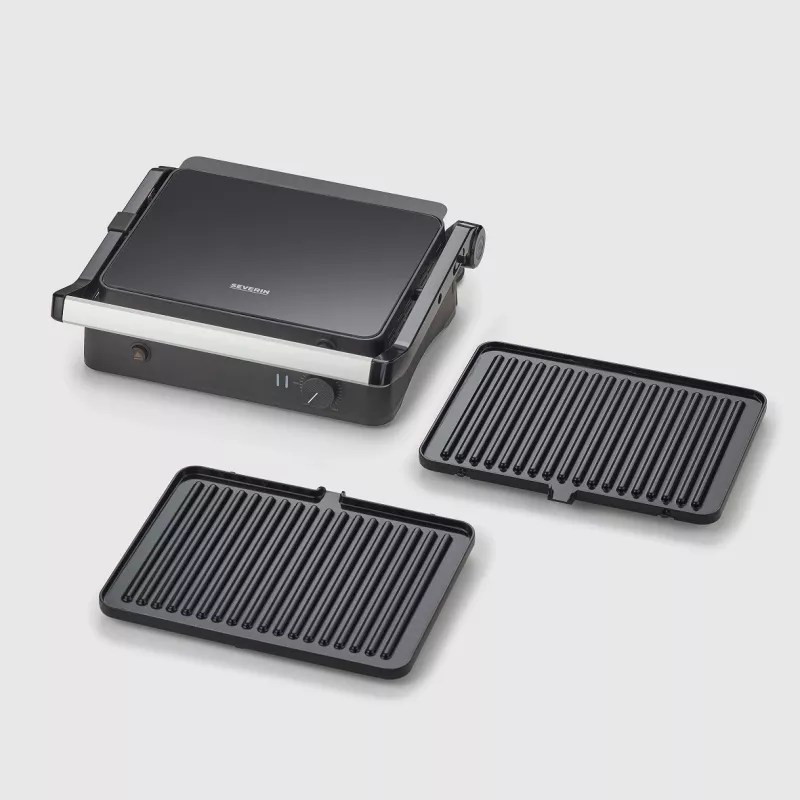 Grelhador de contacto Severin KG 2398 preto branco 1800W 300x220mm