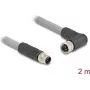 Cabo sensor/atuador DeLOCK 80543 2 m RST M12 cinzento