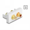 Tomada DeLOCK Easy 45 2 x RCA branco ABS