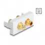 Tomada DeLOCK Easy 45 2 x RCA branco ABS