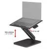 Suporte de secretária Maclean para monitor ou portátil, mola a gás, para trabalho sentado e de pé, preto, MC-493