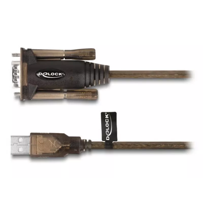 Adaptador USB 2.0 Type-A para série RS-232 D-Sub 9 pinos macho DeLOCK 62646