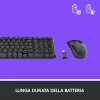 Logitech Wireless Combo MK220 - Conjunto de teclado e rato - sem fios - 2,4 GHz - Italiano - Cinzento escuro (920-003721)