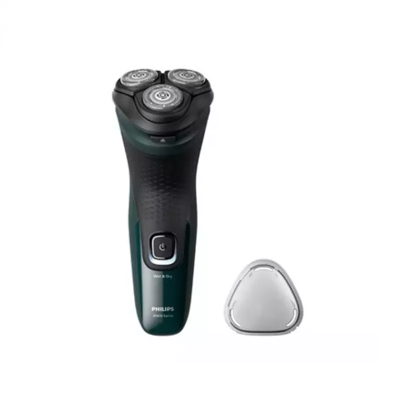 Máquina de barbear rotativa elétrica Philips 3000X Series X3002/00 – máquina de barbear de 3 cabeças húmido e seco, sem fios, bateria NiMH, 40 minutos de autonomia