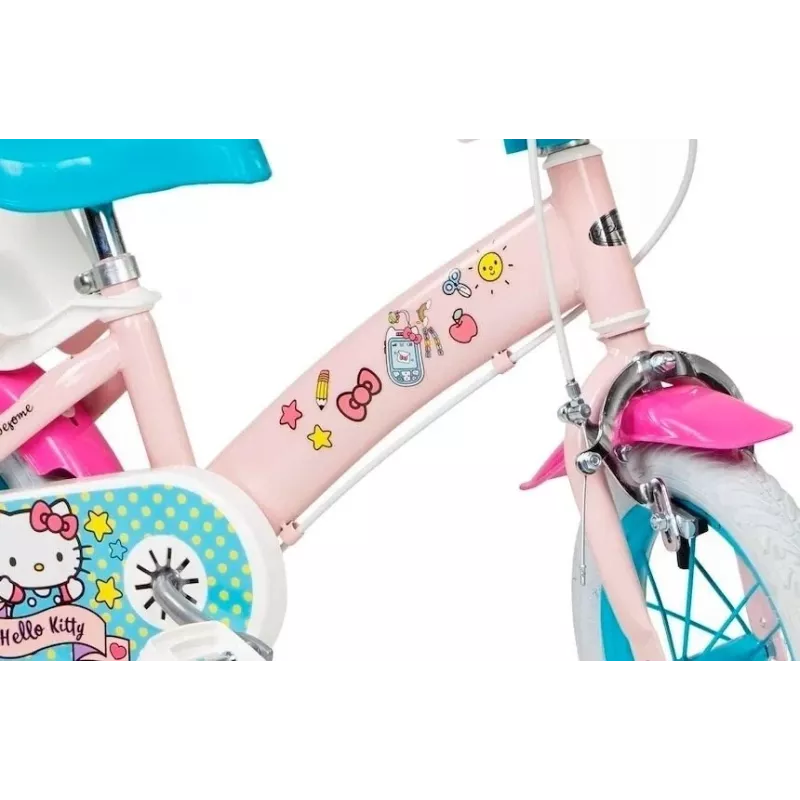 Bicicleta de equilíbrio para criança Toimsa Hello Kitty 30,5 cm modelo 1249 – roda de 30,5 cm, quadro leve