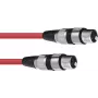Cabo de áudio Omnitronic 30220900 1,5 m XLR 3 pinos vermelho