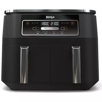 Fritadeira Ninja AF200EU dupla 7,6 L autónoma 2400 W fritadeira de ar quente preto