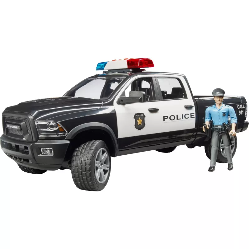 Veículo de brincar Polícia Pickup BRUDER RAM 2500 Police 02505 – modelo à escala, veículo de brincar