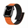 Pulseira GUAN Premium Plus para Apple Watch 40/41/38/42 mm, laranja/preto – compatível com Series 10/11