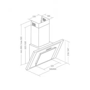Exaustor Akpo WK-4 Black Eco 50 de parede branco