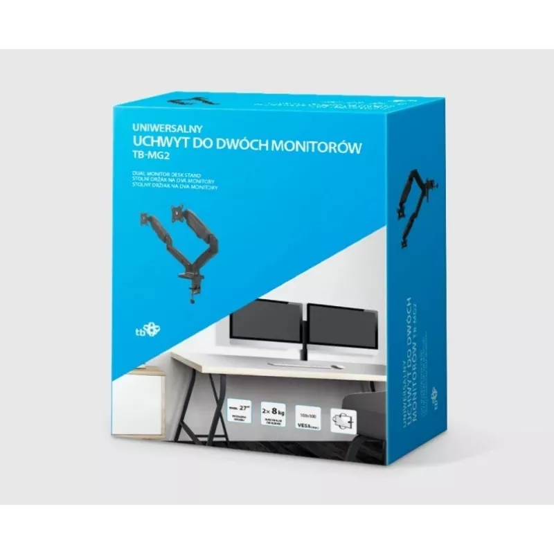 Suporte com mola a gás TB-MG2 27 polegadas 2x8 kg