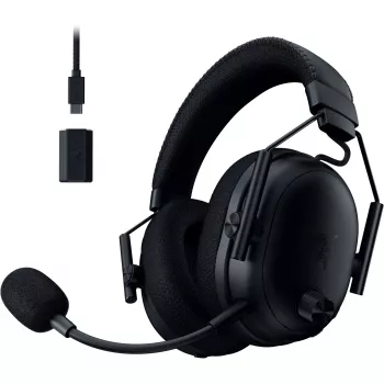 BlackShark V3 Pro, Auscultadores para gaming preto, ANC, dongle 2,4 GHz, Bluetooth, USB, jack 3,5 mm